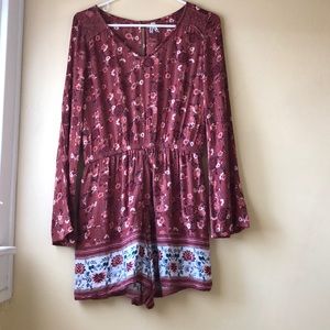 women’s Burgundy romper